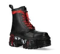 New Rock Punk Plateau-Lederstiefel-WALL126CCT-C1 EU 37