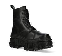New Rock schwarze Gothic-Lederstiefel-WALL083C-S5 EU44