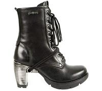 New Rock Trail M-TR001-S1 GOTH ROCK Ankle STIEFEL Schwarz Leder Fashion Punk Schuhe
