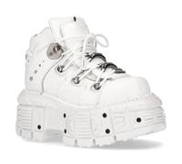 New Rock Unisex-Gothic-Punk-Stiefel aus weißem Leder - M-TANK106-C1 EU41