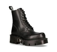 New Rock Unisex Schwarze Gothic-Militär-Bikerstiefel - MILI084N-S3 EU41