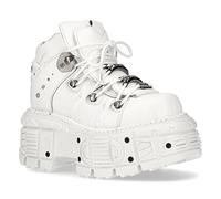New Rock Unisex TANK 100% Leder Gote Plateau Punk Mode Stiefeletten Schuh 36