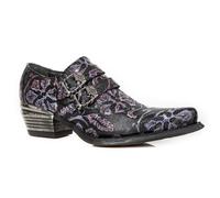New Rock Vintage Lila Blumenleder Schnallenschuhe-7960-S8 EU46