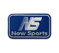 New Sports Blau Logo - Aufnäher, Bügelbild, Aufbügler, Applikationen, Patches, Flicken, zum aufbügeln, Größe: 5,4 x 3,1 cm