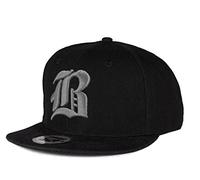 New Unisex Snapback Mütze Cap Gothic 3D B Flexfit Baseball Kappe Damen Herren Hut Caps Snap Back (B Black Gray)