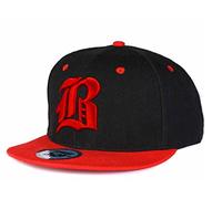 New Unisex Snapback Mütze Cap Gothic 3D B Flexfit Baseball Kappe Damen Herren HUT Caps Snap back (B red red)