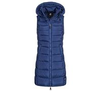 NEW VIEW Damen 3/4-lange Steppweste mit Kapuze L70022FC08 Blau (Mazarine Blue) L