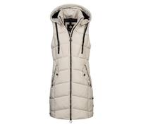 NEW VIEW Damen 3/4-lange Steppweste mit Kapuze L70027FC04 Beige (Pumice Stone) S