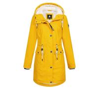 NEW VIEW Damen Regenjacke wasserabweisender Parka mit Kapuze Annika Long Teddy L60273FC19 Gelb (Golden Rod) XXL