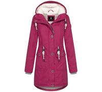 NEW VIEW Damen Regenjacke wasserabweisender Parka mit Kapuze Annika Long Teddy L60273FC19 Pink (Sangria) M