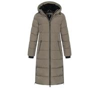 NEW VIEW Damen Steppmantel gesteppter Winterparka mit Kapuze wadenlang Julia 3 L60412FC00 Taupe (Brindle) L