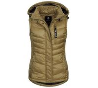 NEW VIEW Damen Steppweste Tessa (22) Damenweste mit Kapuze Beige (Peanut Beige) M