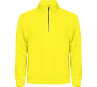 CLIQUE - Herren Damen Unisex Basic Half Zip Sweatshirt mit Reißverschluss aus Polyester, weich, waschbeständig, für Wandern, Reisen, Freizeit, Gelb Hv, S