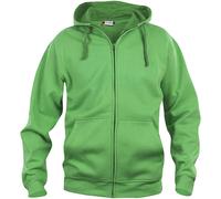 CliQue Herren Basic Full Zip Hoody Kapuzenpullover, Blickdicht, Grün (Apfelgrün), XL
