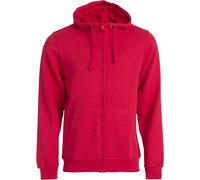 CliQue Herren Basic Full Zip Hoody Kapuzenpullover, Blickdicht, rot, XL