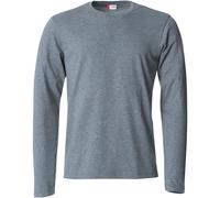 CLIQUE Basic Langarmshirt Herren 95 - grau meliert L