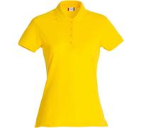 Clique - Poloshirt Halbarm T-Shirt für Damen Basic Polo Ladies Slim Fit mit Knopfleiste aus Baumwolle Frühjahr/Sommer in verschiedenen Farben und Größen (Zitronengelb, S), Zitrone