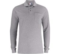 New Wave Basic Poloshirt Pocket Langarm | grau | Herren | L | 028235-95 L