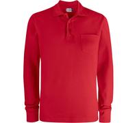 New Wave Basic Poloshirt Pocket Langarm | rot | Herren | M | 028235-35 M