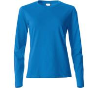 Clique Langarmshirt Basic – Damen Slim-Fit Baumwolle Jersey – Königsblau M
