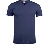 CLIQUE Basic V-Neck T-Shirt Herren 580 - dunkelblau XS
