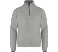 Clique - Sweatshirt mit halbem Reißverschluss für Herren und Damen, Unisex, klassisch, halber Reißverschluss, aus Baumwolle, elastischer Ripp, Seitentasche, für Trekking, Wandern, Reisen, Freizeit