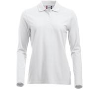 Clique Poloshirt Classic Marion Langarm Weiß Damen M