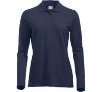Clique Damen Classic Long Sleeved Womens Marion Polo Poloshirt, Blau (Dunkles Marineblau), 36(Hersteller Größe: Small)