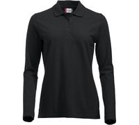 Clique Damen Classic Long Sleeved Womens Marion Polo Poloshirt, schwarz, 36(Hersteller Größe: Small)