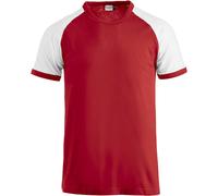 CLIQUE Raglan T-Shirt 3500 - rot/weiß XXL