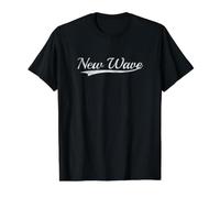 New Wave Vintage Inspired Throwback Varsity Graphic Preisgünstiges Grafik-T-Shirt, Herren, Schwarz, M