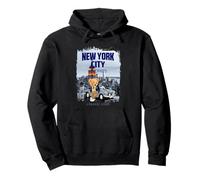 New York City Teddy Bear Stories Illustration Graphic Design Pullover Hoodie