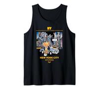 New York City Teddy Bear Stories Illustration Graphic Design Tank Top