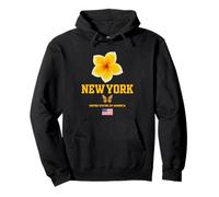New York City Tropical Flower - Cute NYC Frangipani Flower Pullover Hoodie