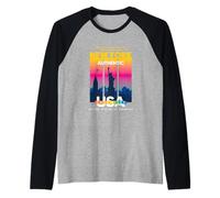 New York City USA Skyline, Cooles New York City Graphic Outfit Raglan