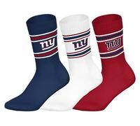NEW YORK GIANTS 3pk Crew Socks - DBL/WHT/RED - 43/46