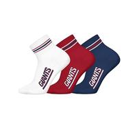 New York Giants 3pk Quarter Socks - WHT/RED/DBL - 35/38