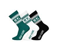 NFL Unisex Socken, 3er Pack - NFL Teams, 3Pack Crew Socks, Football, Logo, Baumwollmischung New York Jets 43-46