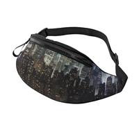 New York Night Bauchtasche für Herren und Damen, wasserdichte Sport-Hüfttasche, modische Gürteltasche, Umhängetasche, Hüfttasche mit verstellbarem Riemen, große Schultertasche, Geldbörse für Reisen