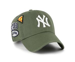 New York Yankees '47 Clean Up Premium Badges MLB Cap Olive Grün - ONE SIZE
