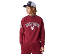 New York Yankees New Era MLB Large Logo Oversized Crewneck Sweatshirt Rot - S