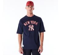New York Yankees New Era MLB Rib Infill Oversized T-Shirt Navy - L