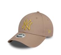 New York Yankees Woman New Era Metallic Logo 9FORTY MLB Cap Beige - ONE SIZE