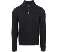 New Zealand Auckland (NZA) Pullover Mock-Neck Conor Melange Marine - Größe L Blau L