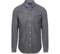 New Zealand Auckland (NZA) Shirt James Twill Melange Navy - Größe XL Dunkelblau XL