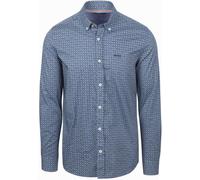 New Zealand Auckland (NZA) Shirt Kylan Poplin Print Blau - Größe M Blau M