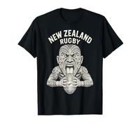 New Zealand Rugby Maori Haka Warrior Tattoo Graviertes Design T-Shirt