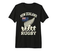 New Zealand Rugby Silver Fern and Players Vintage Distressed Neuseeland Premium T-Shirt