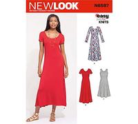 NewLook New Look Schnittmuster N6597 Damen Strickkleid, Papier, Weiß, verschiedene