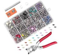 Newpop 200 kits 10mm Druckknöpfe set mit Zange, 10 Farben Druckknopf Ohne Nähen, Kleidung Nähzubehör Snaps Knöpfe für Baby Kinderbekleidung Sewing, Jacken, Jeans, Handgemaakt Taschen